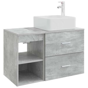 vidaXL Bathroom Furniture Set 2 pcs Concrete Grey Engineered Wood