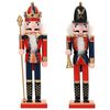 vidaXL Christmas Nutcracker TURKU 2 pcs Red and Black 30 cm