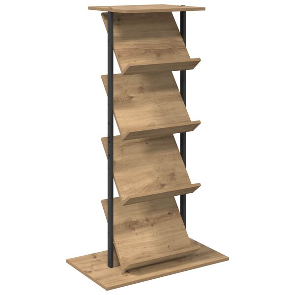 vidaXL Magazine Rack Artisan Oak 68 x 40 x 123.5 cm Engineered Wood