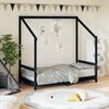 vidaXL Kids Bed Frame Black 80x160 cm Solid Wood Pine