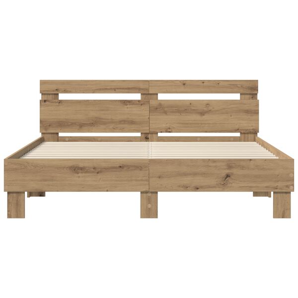 vidaXL Bed Frame Artisan Oak 140 x 200 cm Engineered Wood
