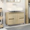 vidaXL Bathroom Cabinet Sonoma Oak 80x33x60 cm Engineered Wood