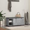 vidaXL Hall Bench with Cushion Concrete Grey 100 x 38 x 46 cm