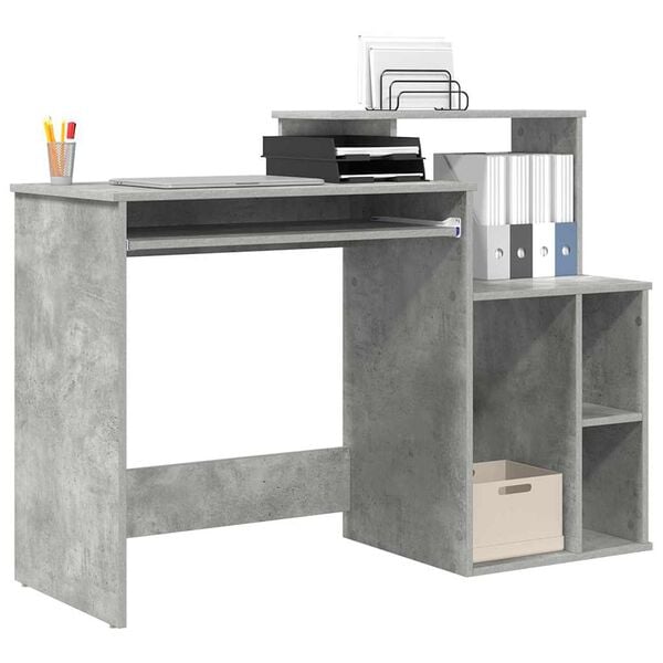 vidaXL Desk Concrete Grey 120.5 x 44 x 88.5 cm Engineered Wood
