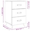 vidaXL Bedside Cabinet Smoked Oak 40x40x66 cm Engineered Wood
