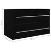 vidaXL Sink Cabinet Black 80x38.5x48 cm Engineered Wood