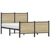 vidaXL Metal Bed Frame without Mattress Sonoma Oak 120x190 cm Small Double