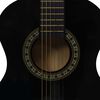 vidaXL Classical Guitar for Beginner and Kid with Bag Black 1/2 34"