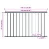 vidaXL Fence Panel Woerden Powder-coated Steel 1.7x0.75 m Anthracite