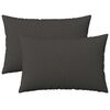 vidaXL Cushion Cover 2 pcs HEERLEN Dark Grey 30 x 50 cm