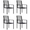 vidaXL Garden Chairs 4 pcs PVC Rattan Black