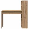 vidaXL Desk with Shelf Artisan Oak 113 x 54 x 120 cm Engineered Wood