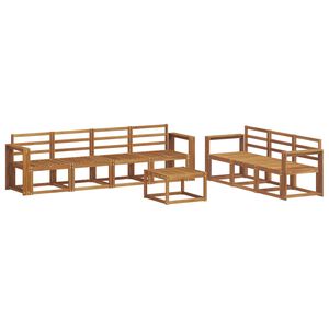 vidaXL Outdoor Sofa Set 8 pcs Natural Solid Acacia Wood