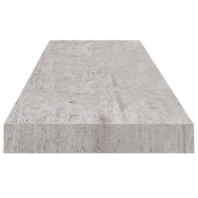 vidaXL Floating Wall Shelf Concrete Grey 90x23.5x3.8 cm MDF
