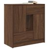 vidaXL Sideboard with Drawers and Doors Brown Oak 70.5x34x74.5 cm