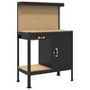 vidaXL Work Benches with Drawer Black 90 x 49 x 141 cm Engineered Wood