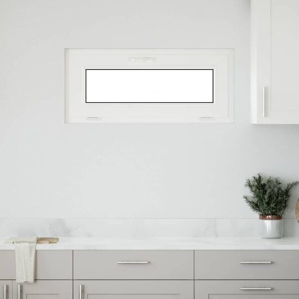 vidaXL Basement Window RISOR 90x40 cm Tilt 3 Glazing White