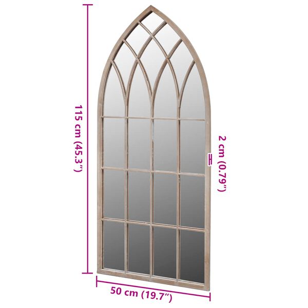 vidaXL Gothic Arch Garden Mirror 50x115 cm for Indoor and Outdoor Use