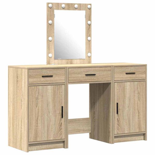 vidaXL Dressing Table with Door Brown 50 x 41 x 135 cm Engineered Wood
