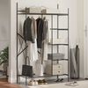 vidaXL Open Wardrobe with Shelf Black 104.5 x 45 x 172 cm Steel