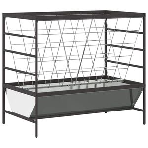 vidaXL Livestock Feeder Silver 100 x 60 x 90 cm 15 kg Galvanised Steel