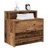 vidaXL Bedside Cabinets with Drawer 2 pcs Old Wood 51x31x47 cm