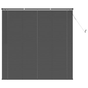 vidaXL Venetian Blind Manual Adjustable Silver Grey 150 x 150 cm PVC