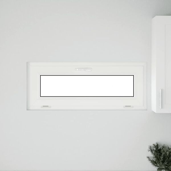 vidaXL Basement Window RISOR 110x40 cm Tilt 3 Glazing White