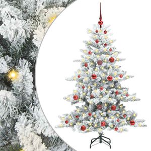 vidaXL Artificial Hinged Christmas Tree White 150 cm PVC and Steel