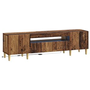 vidaXL LED TV Cabinet DELFT 153 x 35 x 43 cm Old Wood Engineered Wood