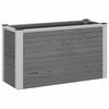 vidaXL Garden Raised Bed Grey 75 x 30 x 22 cm WPC and Aluminium