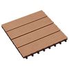 vidaXL Decking Tile 11 pcs Teak 30 x 30 cm WPC