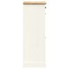 vidaXL Shoe Cabinet VIGO 60x35x96 cm White Solid Wood Pine