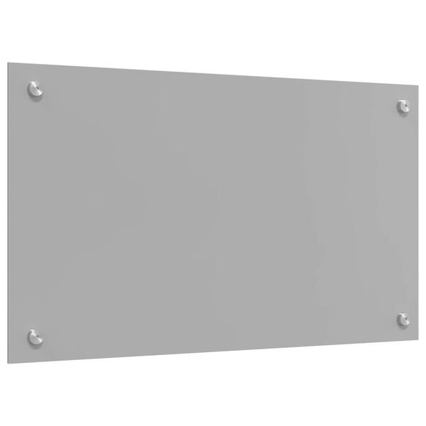 vidaXL Kitchen Backsplash Light grey 70 x 40 x 0.6 cm Tempered Glass