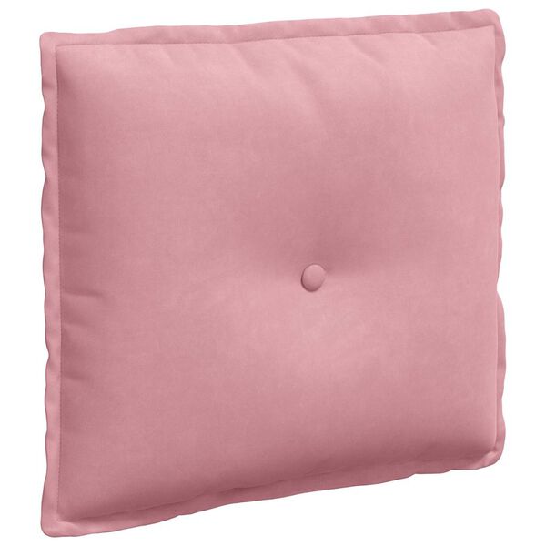 vidaXL Back Pillow Pink 50 x 45 cm Corduroy Fabric
