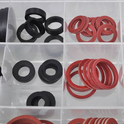 141 pcs Gasket Assortment Rubber and Fibre O-ring Sealing Washer Set