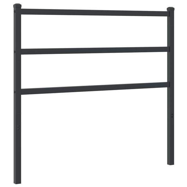 vidaXL Metal Headboard Black 100 cm