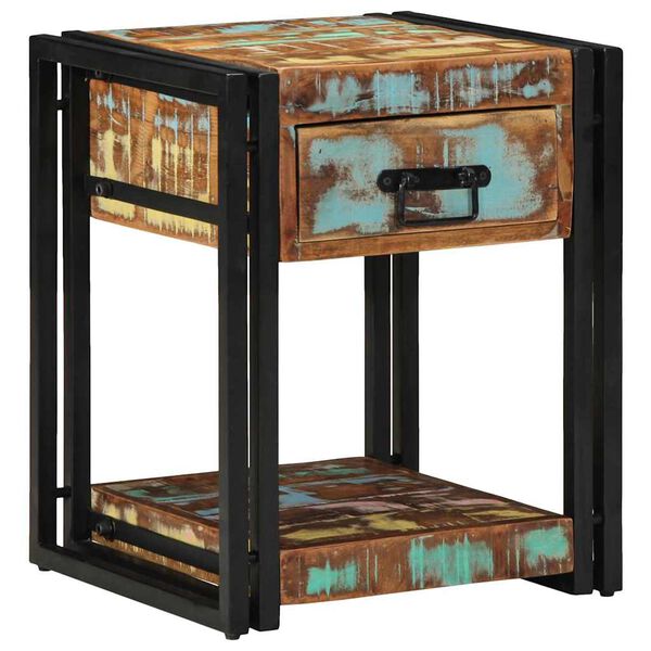 vidaXL Bedside Cabinet with Drawer Multicolour 40 x 40 x 50 cm