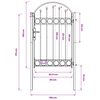 vidaXL Fence Gate Assen Grey 100 x 150 cm Powder-Coated Steel