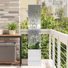 vidaXL Garden Privacy Screen Floral Sliver 32 x 150 cm Stainless steel