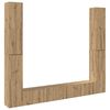 vidaXL Wall Mounted TV cabinets 6 pcs Artisan Oak Engineered Wood