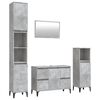 vidaXL 4 Piece Bathroom Furniture Set Concrete Grey Engineered Wood