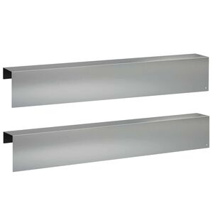 vidaXL Garden Cover Profile 2 pcs 100 x 10 x 15 cm Galvanised Steel