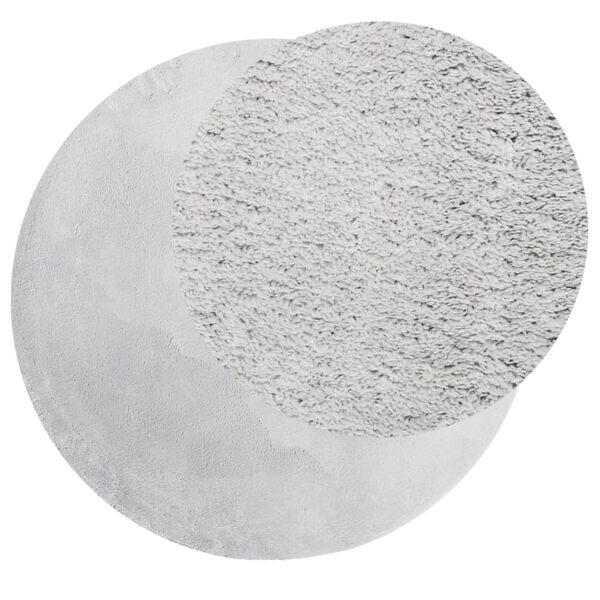 vidaXL Rug HUARTE Short Pile Soft and Washable Grey Ø 160 cm