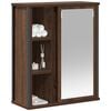 vidaXL Bathroom Wall Cabinet with Mirror Brown Oak 50x21x60 cm