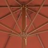 vidaXL Garden Parasol with Wooden Pole 300 cm Terracotta