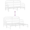 vidaXL Daybed Frame White 80 x 200 cm Powder-Coated Steel