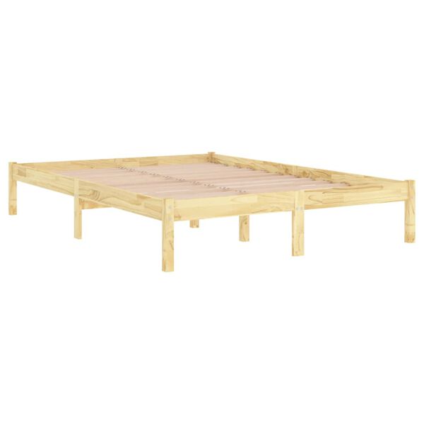 vidaXL Bed Frame without Mattress Solid Wood 140x190 cm