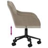vidaXL Office Chair with Wheel Light Grey 56 x 61.5 x 72 cm Velvet