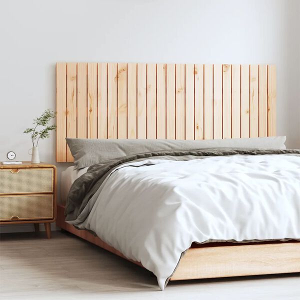 vidaXL Wall Headboard 147x3x60 cm Solid Wood Pine